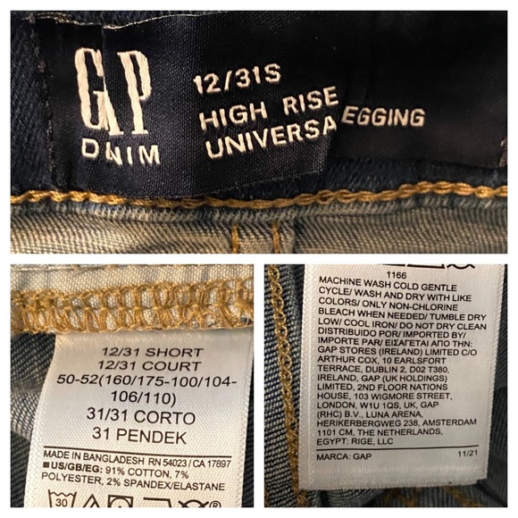 Gap High Rise Distressed Buttoned Jean Legging SZ 12/31 Short NWOT - Picture 13 of 13